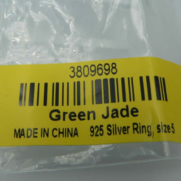Sz  5 Genuine Green Jade Spinner Ring - Picture 3 of 3